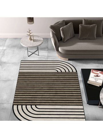 CARPET DIEM Kurzflor-Teppich in Braun/ Beige