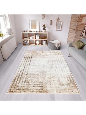 CARPET DIEM Dywan w kolorze beżowo-białym