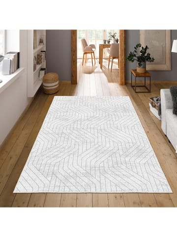 CARPET DIEM Laagpolig tapijt grijs/wit
