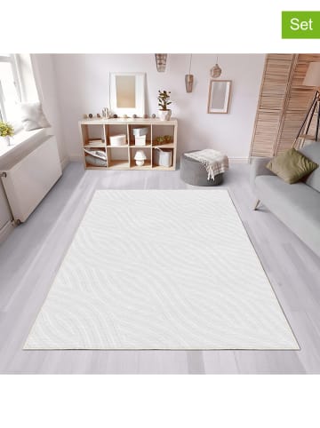 CARPET DIEM Kortpolig tapijt lichtgrijs