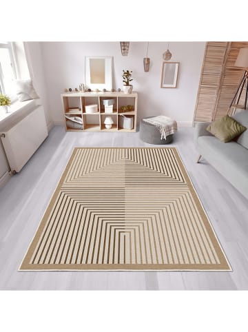 CARPET DIEM Kurzflor-Teppich in Beige/ Hellbraun/ Braun