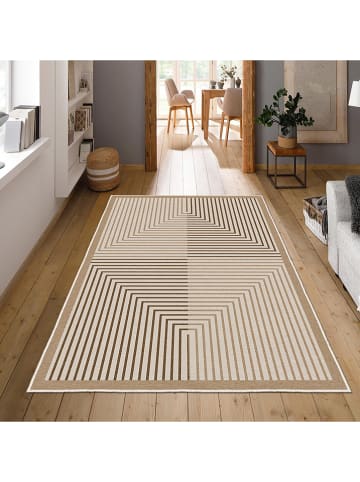 CARPET DIEM Kurzflor-Teppich in Beige/ Hellbraun/ Braun