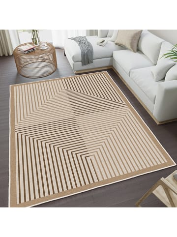 CARPET DIEM Kurzflor-Teppich in Beige/ Hellbraun/ Braun