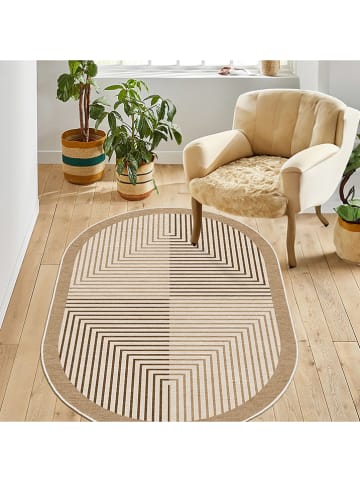 CARPET DIEM Kurzflor-Teppich in Beige/ Hellbraun/ Braun