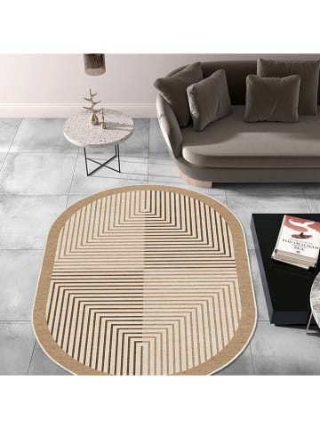 CARPET DIEM Kurzflor-Teppich in Beige/ Hellbraun/ Braun
