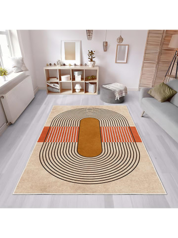 CARPET DIEM Laagpolig tapijt beige/rood/lichtbruin