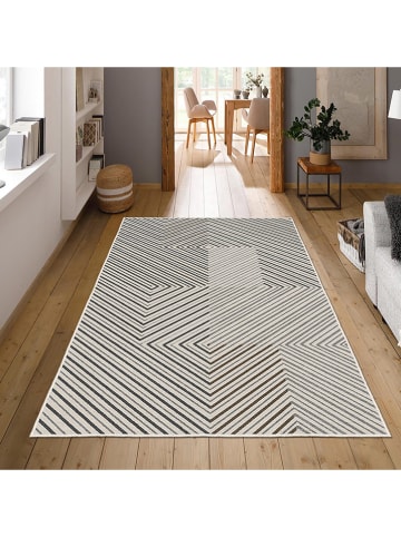 CARPET DIEM Kurzflor-Teppich in Creme/ Grau/ Braun