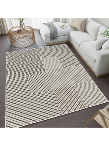 CARPET DIEM Kurzflor-Teppich in Creme/ Grau/ Braun