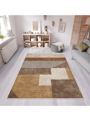 CARPET DIEM Dywan w kolorze jasnobrązowo-szaro-beżowym