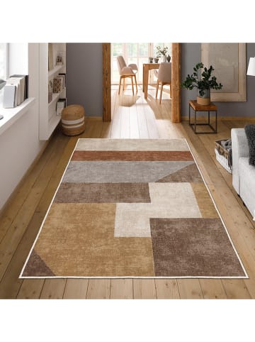 CARPET DIEM Laagpolig tapijt lichtbruin/grijs/beige