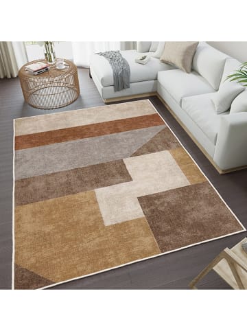 CARPET DIEM Laagpolig tapijt lichtbruin/grijs/beige