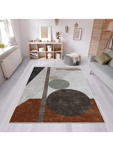 CARPET DIEM Laagpolig tapijt grijs/bruin