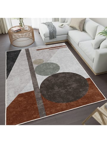 CARPET DIEM Laagpolig tapijt grijs/bruin
