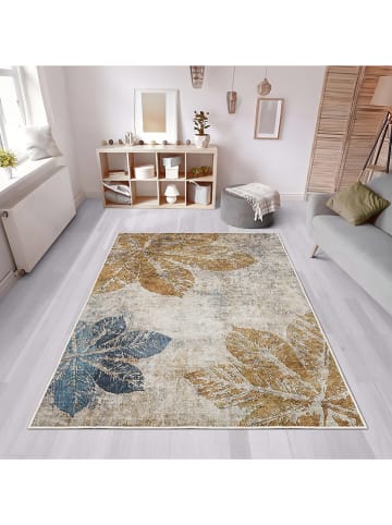 CARPET DIEM Dywan w kolorze niebiesko-jasnobrązowo-kremowym
