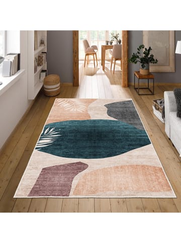 CARPET DIEM Dywan w kolorze granatowo-beżowo-pomarańczowym