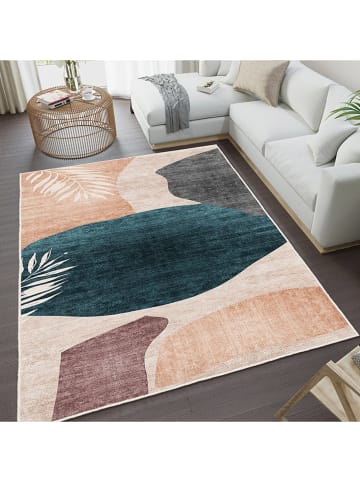 CARPET DIEM Dywan w kolorze granatowo-beżowo-pomarańczowym