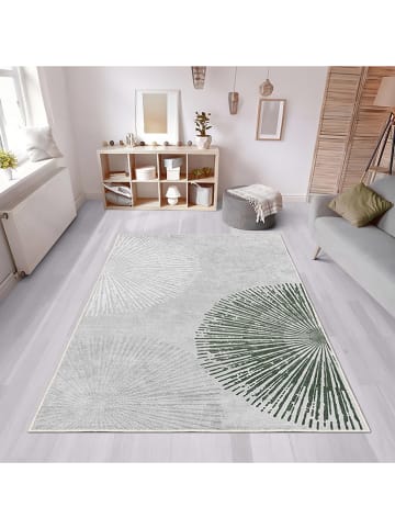 CARPET DIEM Dywan w kolorze szaro-zielono-białym