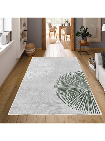 CARPET DIEM Laagpolig tapijt grijs/groen/wit