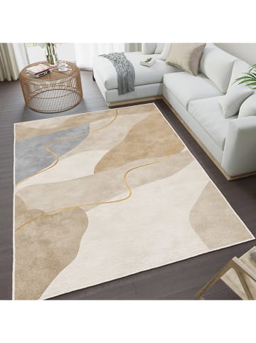 CARPET DIEM Kurzflor-Teppich in Creme/ Beige