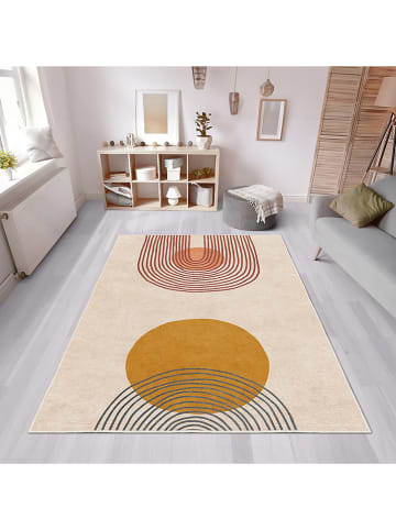 CARPET DIEM Dywan w kolorze beżowo-czerwono-jasnobrązowym