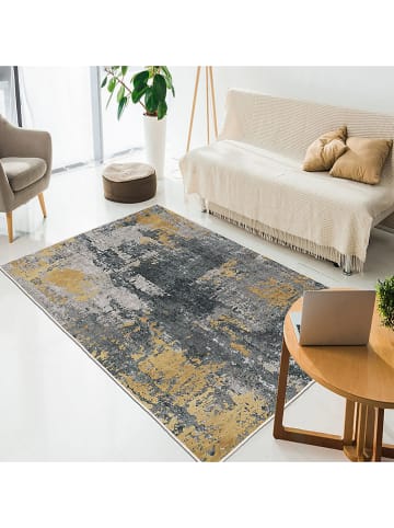 CARPET DIEM Laagpolig tapijt grijs/goudkleurig