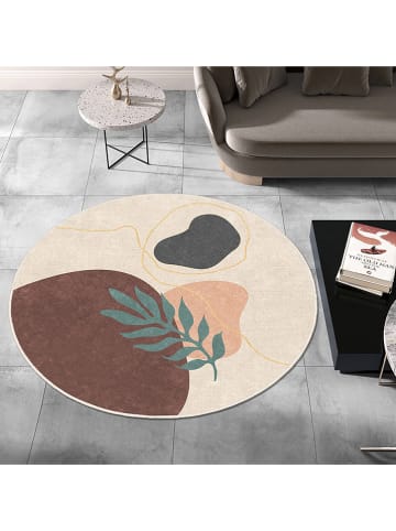 CARPET DIEM Dywan w kolorze kremowo-brązowo-szarym