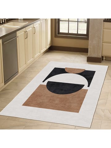 CARPET DIEM Laagpolig tapijt crème/lichtbruin/zwart
