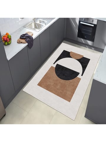 CARPET DIEM Laagpolig tapijt crème/lichtbruin/zwart
