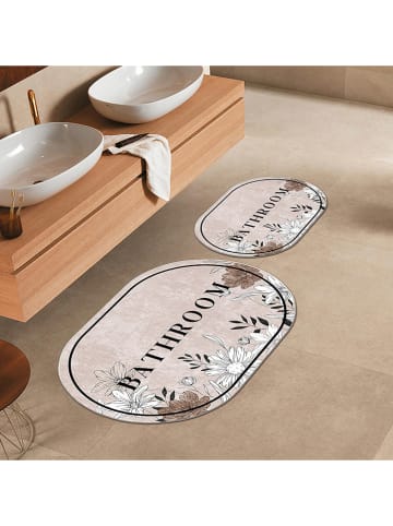 CARPET DIEM 2er-Set: Badematten in Beige