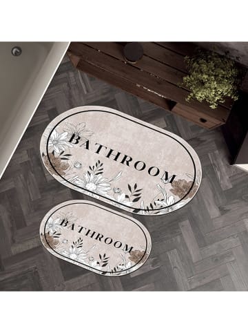 CARPET DIEM 2er-Set: Badematten in Beige