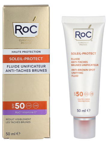 RoC Gesichtscreme "Soleil-Protect Anti-Brown Spot Unifying Fluid" - LSF 50+, 50 ml