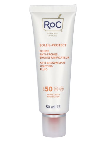 RoC Gezichtscrème "Soleil-Protect Anti-Brown Spot Unifying Fluid", SPF 50+, 50 ml