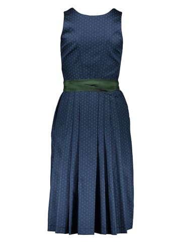 Turi Landhaus Dirndl in Dunkelblau/ Beige