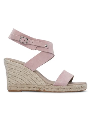 Ilse Jacobsen Leren sleehaksandalen lichtroze