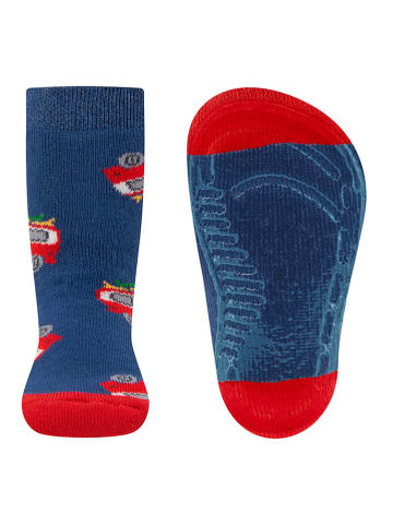 ewers ABS-Socken "SoftStep Bulli" in Dunkelblau/ Rot