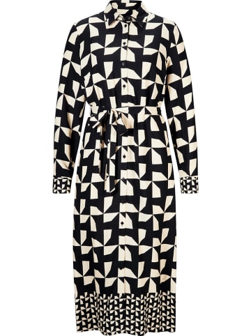 Heine Hemdkleid in Schwarz/ Creme