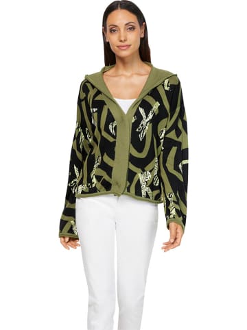 Heine Cardigan in Khaki/ Schwarz