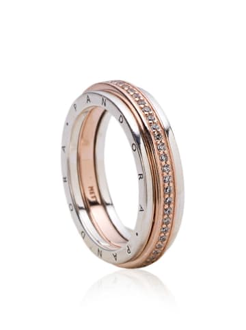 Pandora Rosévergulde ring met edelstenen