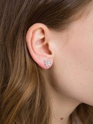 Pandora Silber-Ohrstecker mit Edelsteinen