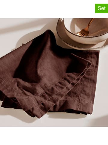 Mint Rugs 2er-Set: Servietten "Delfos" in Braun
