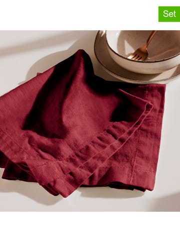 Mint Rugs 2er-Set: Servietten "Delfos" in Rot