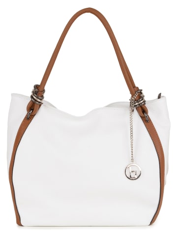 Lia Biassoni Leren handtas wit - (B)32 x (H)28 x (D)14 cm