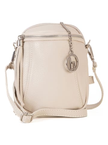 Lia Biassoni Leren schoudertas crème - (B)15 x (H)20 x (D)4 cm