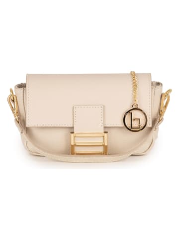 Lia Biassoni Leren schoudertas crème - (B)22 x (H)15 x (D)6 cm