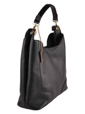 Lia Biassoni Leren schoudertas zwart - (B)28 x (H)39 x (D)12 cm
