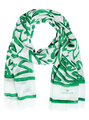 TATUUM Sjaal wit/groen - (L)180 x (B)98 cm