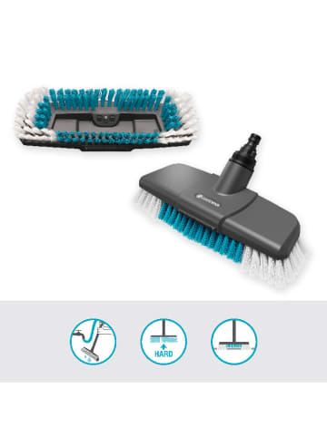 Gardena Steelborstel "Cleansystem Hard" grijs