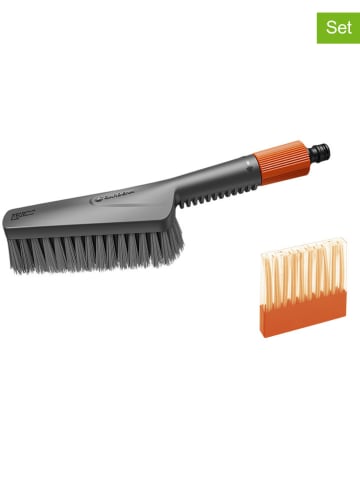 Gardena 2-delige set: borstels "Cleansystem S" grijs