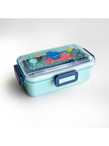 IRIS Lunchbox "Funny Jungle" mintgroen - (B)18,5 x (H)6,5 x (D)10,5 cm