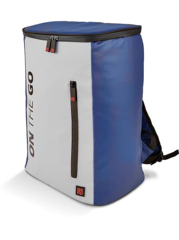 IRIS Kühlrucksack "On the go" in Hellgrau/ Blau - (B)29 x (H)39 x (T)21 cm